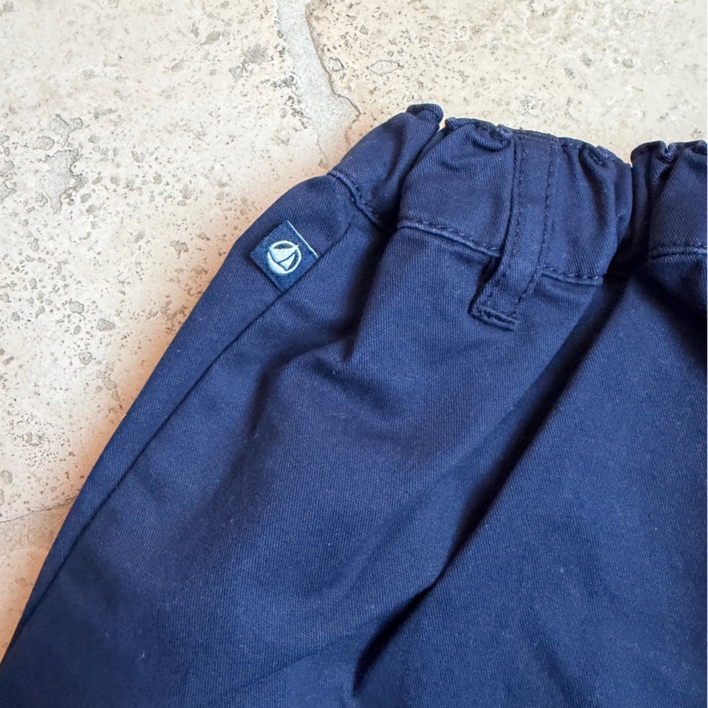 Petit Bateau Classic Navy Boys Twill Bottoms NWT - Picture 5 of 5